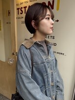 ヒントステーション(HINTSTATION)&nbsp;〈浅草 半個室〉オレンジブラウン×ショートボブ