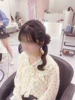 クラン 梅田店(Clan) お団子サイドポニー/梅田ヘアセット