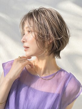 アッシュ 学芸大学店(Ash) ショートボブ/大人女性/グレージュ/白髪ぼかし/脱白髪染め