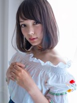 ヘアアンドエステ ヒロイン 西麻布本店(Hair&Esthe HIROIN)&nbsp;『HIROIN』斜めバングハニーヘアボブ『山村雄貴』