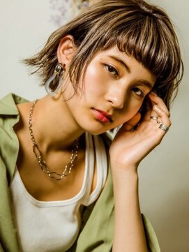 ミンクス 銀座店(MINX) オン眉×カジュアル外ハネミニボブ