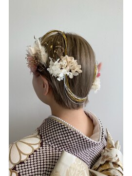 コアフィールみま 鴨島店 ショート×振袖☆★