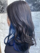 カルフール オハナ せんげん台西口店(Carrefour OHANA)&nbsp;インナーカラー/ブルー/青/デザインカラー/イヤリングカラー