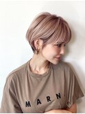 ハンサムショート ベージュカラー