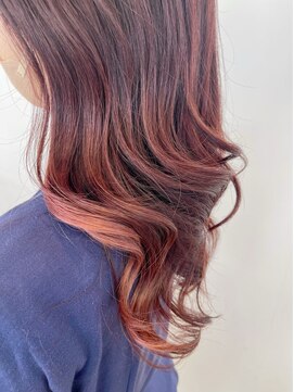 コワファースト 大分(COIFF1RST) ピンクパープルにインナー、ピンクベージュ