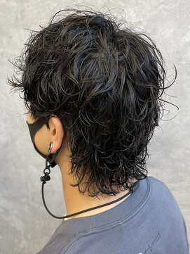 ラックスビーハカタ 福岡博多バスターミナル店(LUXBE HAKATA) ニュアンスパーマウルフ/メンズ/パーマ