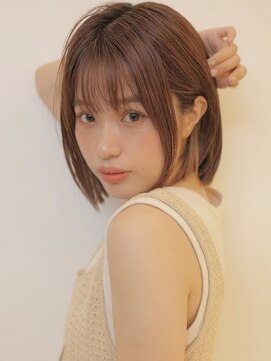 アグ ヘアー ルフト 船堀店(Agu hair luft) 《Agu hair》シースルーバング×ぱっつんミニボブ