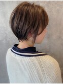 透け感ショート