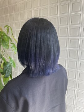 ボアップ 新居浜店(boappu) #グラデーションカラー#ブリーチカラー#ブルーカラー