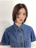 ◎切りっぱなしボブ縮毛矯正ミニボブストレートパーマ