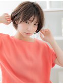 大人かわいい丸みボブひし形レイヤーカットc5越谷20代30代40代
