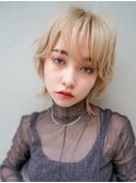 【GEEKS渋谷】ブロンドベージュ/ウルフカット/春カラー/20代30代