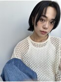 黒髪/レイヤーボブ/センターパート//長め前髪/簡単スタイリング