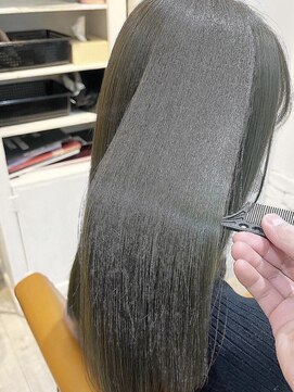 アソビセカンド 原宿(ASOBI 2nd) オリーブグレージュ　20代/30代/ブリーチなし