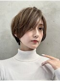 イメチェン外ハネボブ美髪ワイドバングレイヤーショート/大宮