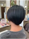 スクールカット 黒髪ショート ショートボブ