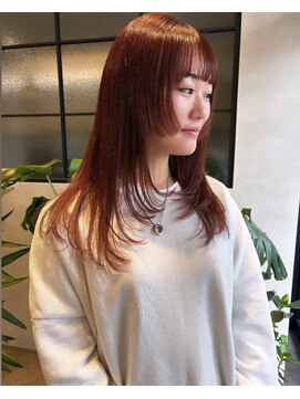 オンドバイサク(ondo by Saku) 暖色カラー/顔まわりカット/ブリーチ無しカラー/20代