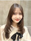 韓国風/レイヤー/小顔/前髪カット/髪質改善/グレージュ/透明感