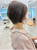 大人ショート/ショートボブ/白髪染め