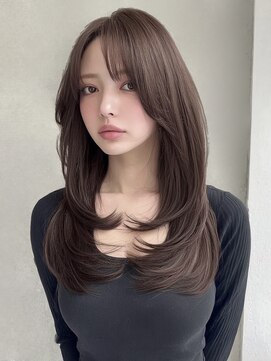 ユーフォリア 銀座(Euphoria) 韓国/小顔/黒髪/ココアベージュ/銀座/レイヤーカット