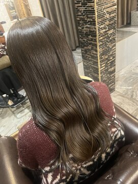 ヘアーアトリエ ラフェル(hair atelier Rafel) ロングヘア/オリーブカラー/韓国風ヨシンモリ