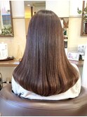 ベージュブラウン 髪質改善トリートメント ロングヘア