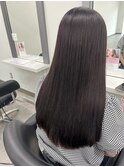 オイルストレート　艶髪　ナチュラルブラウン　トリートメント