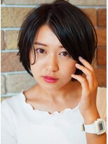 ピースヘアー(PEACE HAIR) 暗髪ショートボブ