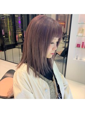 キーン 吉祥寺店(keen) 切りっぱなしセミディ×ブリーチカラー［吉祥寺/吉祥寺駅］