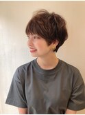 ココアブラウン/丸みショート耳かけOK