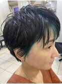 インナーカラー　イヤリングカラー　ショート　YACHI