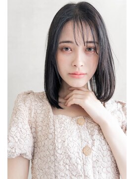 メーヴェ(Mowen) mowen×鎖骨ミディアム×ダークアッシュ×地毛風×艶髪