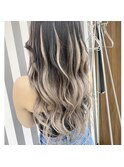 #プルエクステ#バレイヤージュ風#ロングヘアー