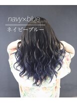 バトー(bAteAu)&nbsp;ネイビー、ブルー、グラデーション、エクステ、ハイライト