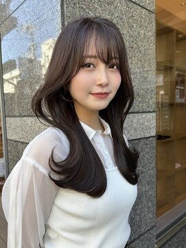 ロンド マーレ 天神大名店(Lond mare) 韓国くびれヘア/フェミニンロング/韓国ヘア/チェリーブラウン