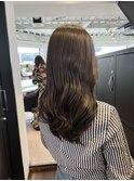 シアーカラー　レイヤーカット　ベージュカラー　シアーカラー