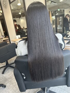 ラフ 難波店(LAFF) #黒髪#ボブルフ#ネビージュ#小顔#ワンレン