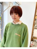 暖色カラー 短めマッシュショート☆10代/20代