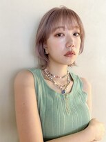 ヒビヲ(HIBIO) ショートボブ切りっぱなしボブタッセルボブ長めボブダブルカラー