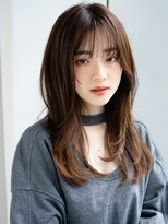 エインアンリー 表参道(AIN.ANLY.)&nbsp;エアリーカールエアリーパーマフェイスレイヤー薄めバングデジパ