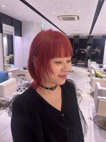 ハイトーンピンクオレンジ髪質改善トリートメント