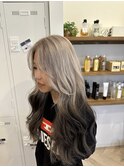 ホワイト×エンドカラー
