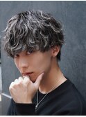 ブリーチパーマツイストスパイラルパーマメンズハイライトカラー