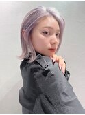 レイヤーボブ＋ホワイトラベンダー
