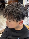 波巻きスパイラルパーマメンズマッシュパーマツイストパーマ