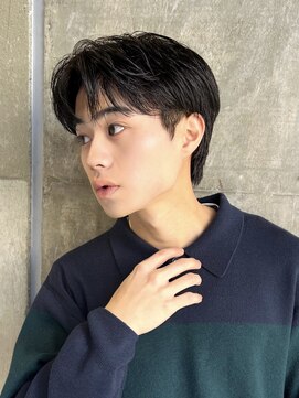 ガーデン 銀座(GARDEN) 艶センターパートスペインカールブルーブラックフェザーパーマ