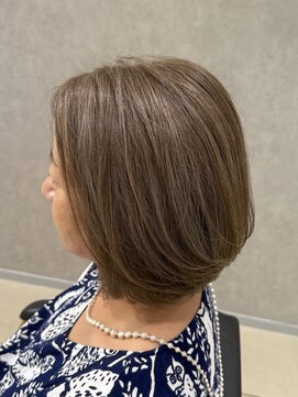 アッシュ 高幡不動店(Ash) ハイライトブリーチなし脱白髪染め白髪ぼかし髪質改善グレージュ