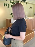 20代30代40代 くすみピンクベージュ/ハイトーンデザインカラー