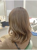 オリーブベージュ#白髪染め#グレイカラー#ハイライト