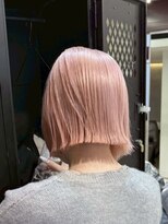 ヲタク(wotaku.)&nbsp;ピンクベージュハイトーンブリーチカラーケアブリーチミニボブ